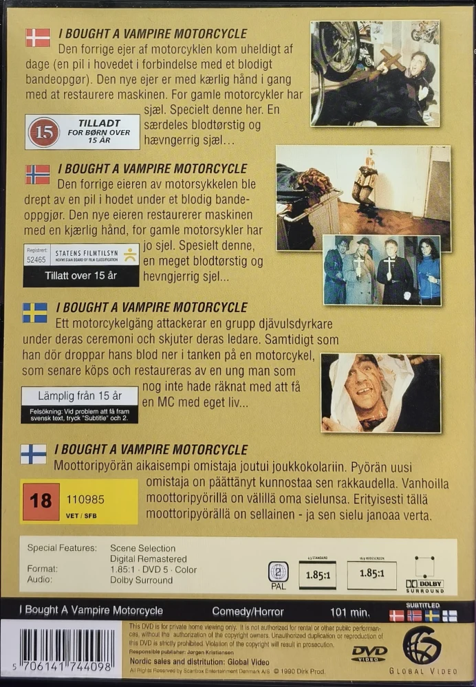 DVD) I Bought a Vampire Motorcycle (1990)