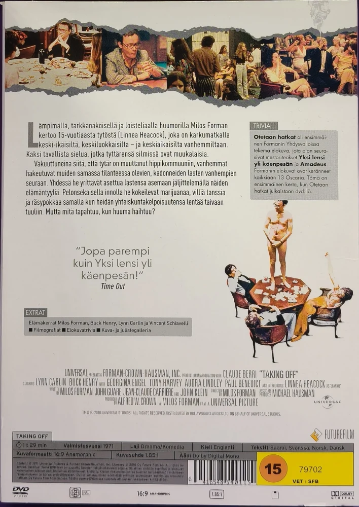DVD) Milos Forman: Otetaan hatkat - Taking Off (1971)