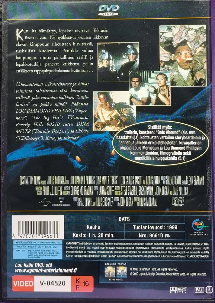 DVD) BATS (1999) EGMONT - SUOMIKANNET