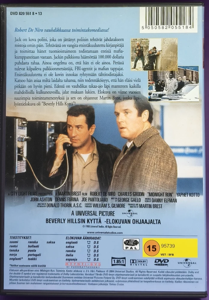 DVD) Robert De Niro: Keskiyön pako (1988) SUOMIKANNET