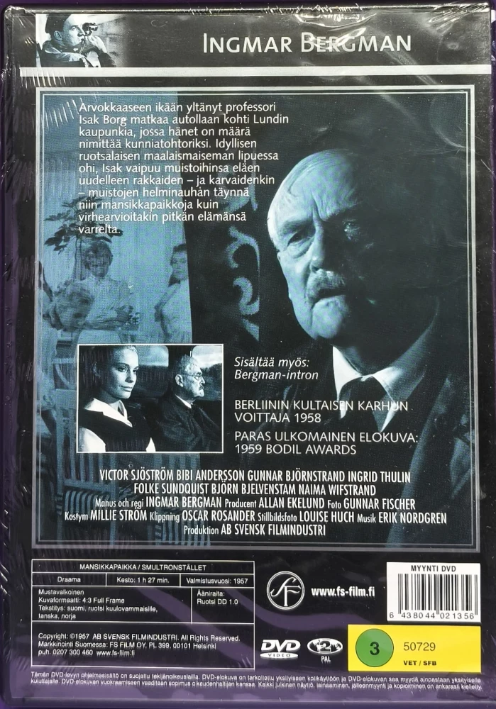 UUSI (DVD) Ingmar Bergman: Mansikkapaikka  - Smultronstället (1958)