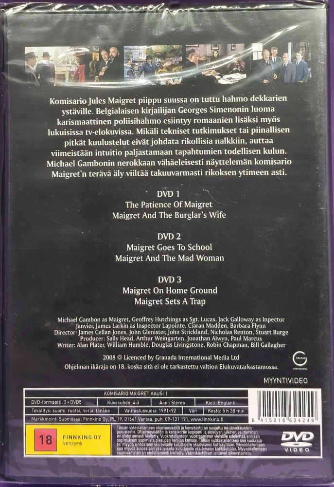 UUSI (3DVD) Komisario Maigret - 1. Kausi (1991-92)