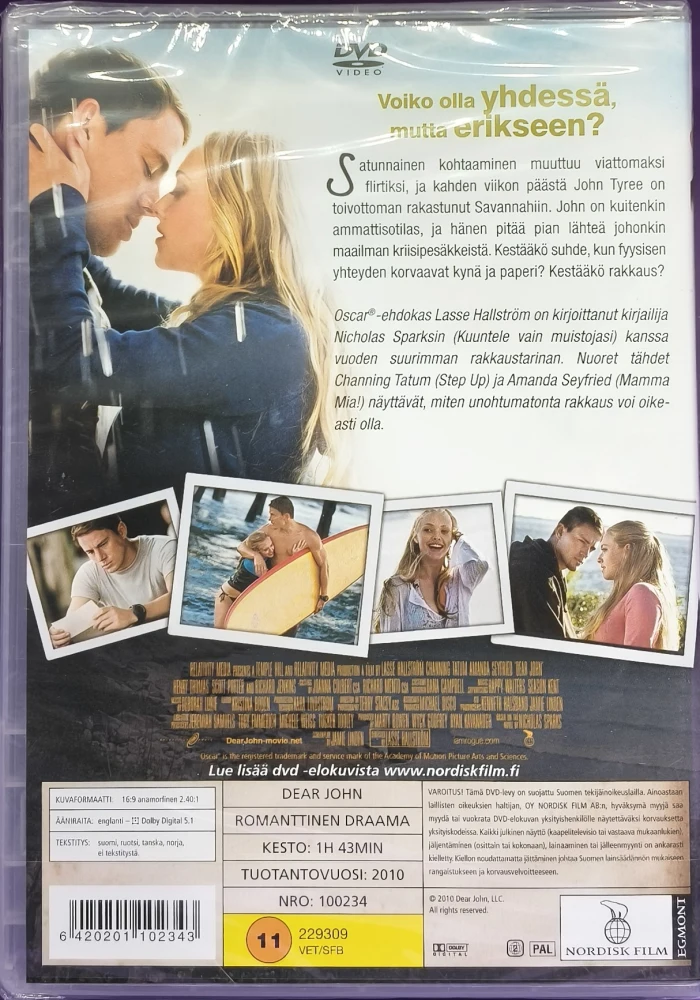 UUSI (DVD) Channing Tatum: Haikein Terveisin - Dear John (2010)