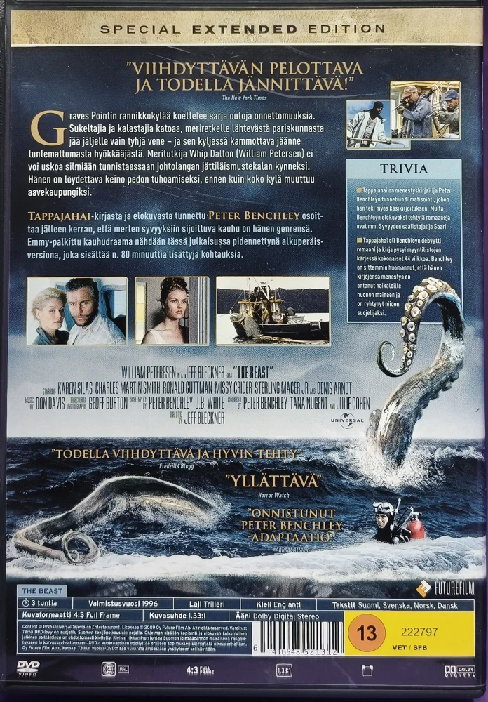 DVD) William L Petersen: The Beast - Peto (1996) SUOMIKANNET