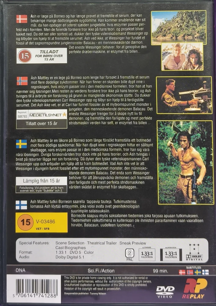 DVD) Mark Dacascos: DNA - viidakon kauhu (1997)