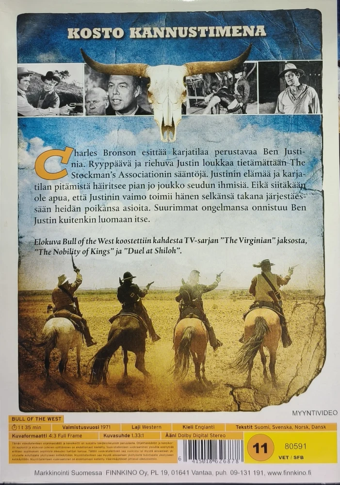 DVD) Charles Bronson: Lännen härkä (1972) SUOMIKANNET
