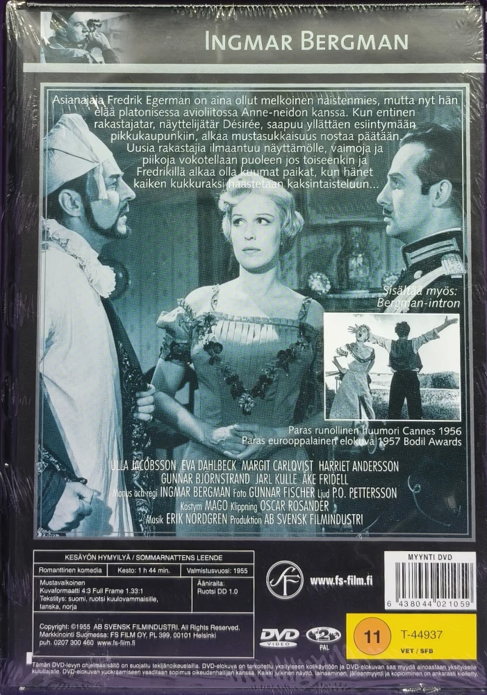UUSI (DVD) Ingmar Bergman: Kesäyön hymyilyä (1955)