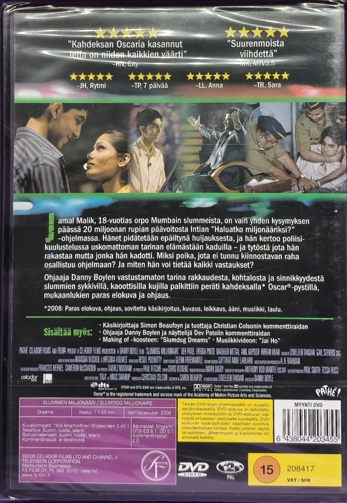 UUSI (DVD) Slummien Miljonääri (2008)
