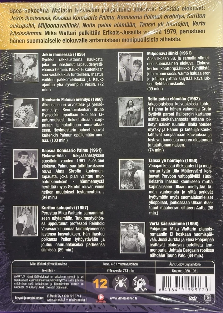 UUSI (8 DVD) Mika Waltari Elävissä Kuvissa