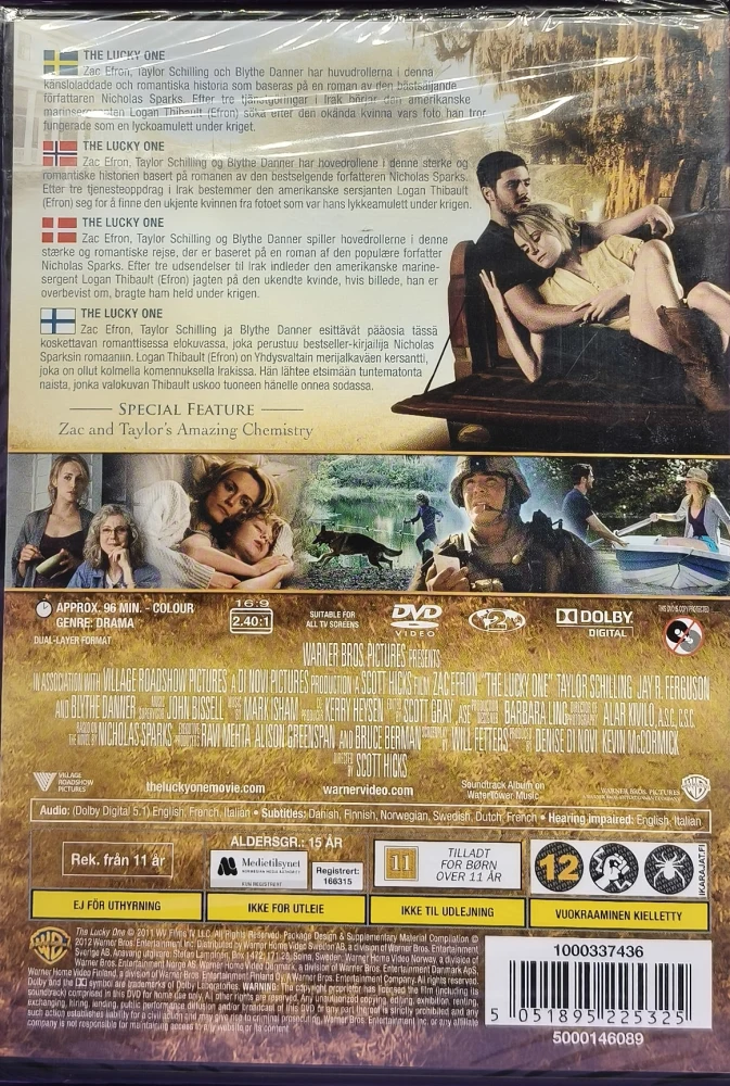 UUSI (DVD) Taylor Schilling: The Lucky One (2012)