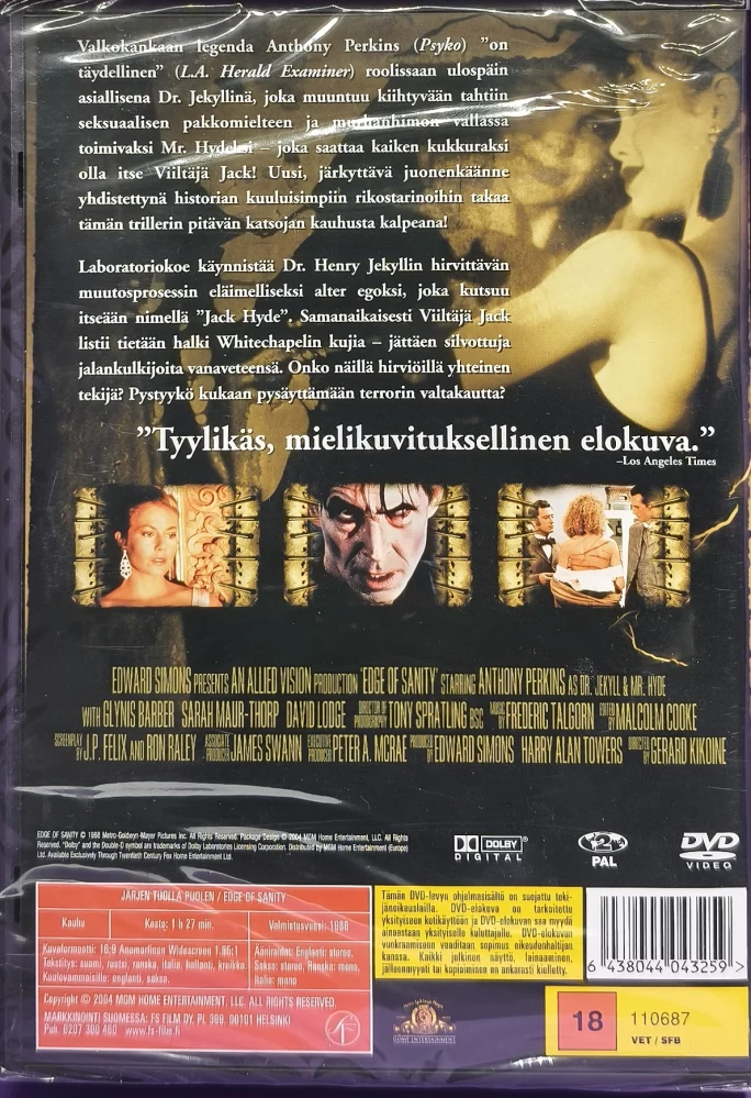 UUSI (DVD) Anthony Perkins: Järjen Tuolla Puolen (1989)
