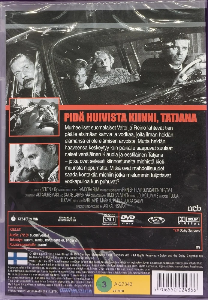 UUSI (DVD) Aki Kaurismäki: Pidä huivista kiinni, Tatjana (1994)