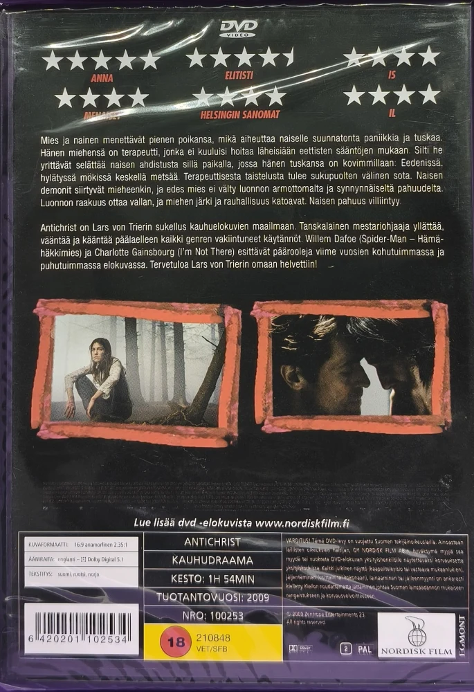 UUSI (DVD) Lars von Trier : Antichrist (2009) SUOMIKANNET