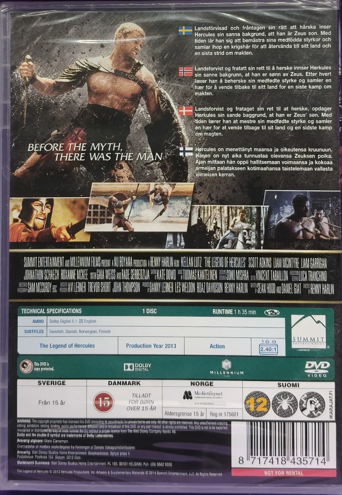 UUSI (DVD) Renny Harlin: The Legend of Hercules (2014)