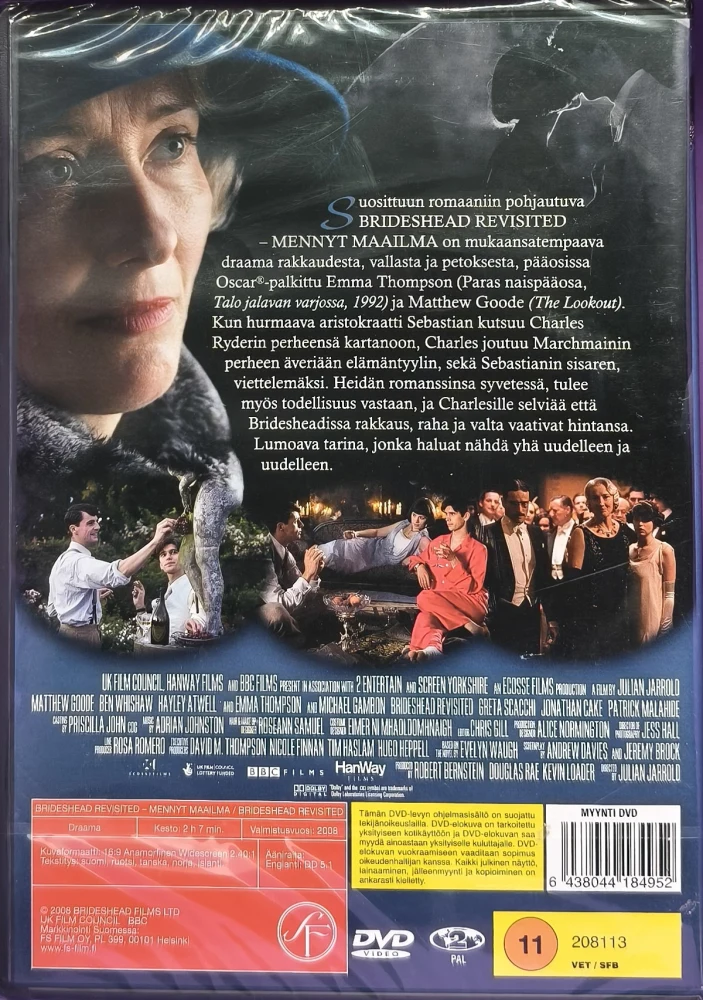 UUSI (DVD) Emma Thompson: Brideshead Revisited - Mennyt maailma (2008