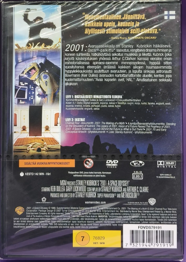 UUSI (2 DVD) 2001: Avaruusseikkailu (1968) SUOIMIKANNET