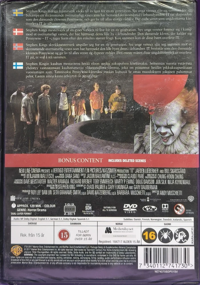 UUSI (DVD) Stephen King's IT - Stephen Kingin SE (2017)