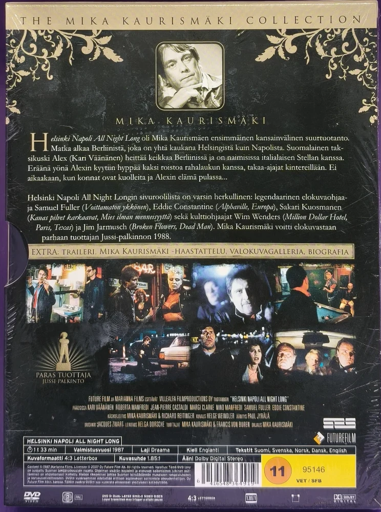 UUSI (DVD) MIKA KAURISMÄKI: Helsinki Napoli all night long (1987)