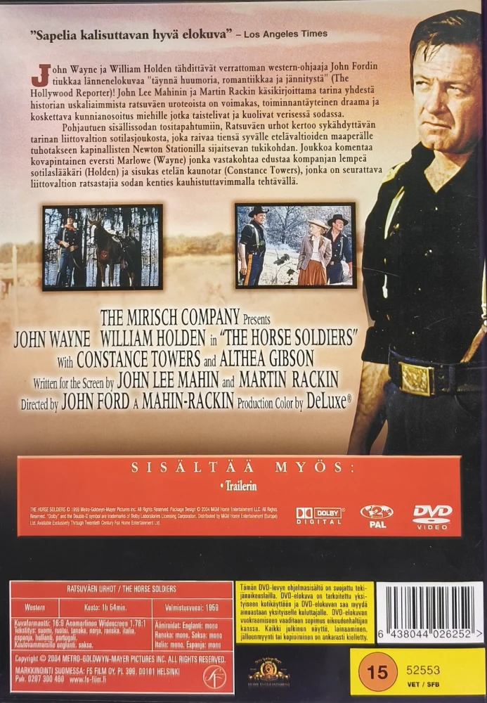 DVD) John Wayne : Ratsuväen urhot (1959) SUOMIKANNET