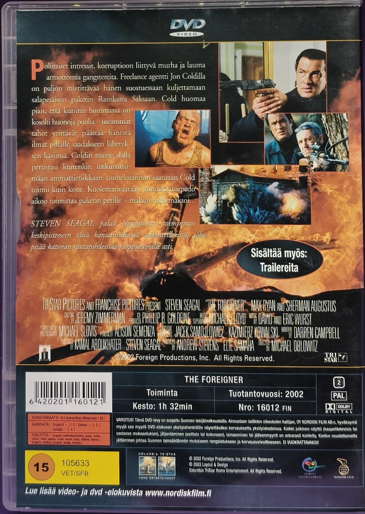 DVD) Steven Seagal: The Foreigner (2002) SUOMIKANNET