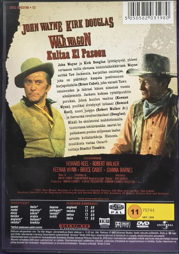 DVD) John Wayne: The War Wagon - Kultaa El Pasoon (1967) SUOMIKANNET
