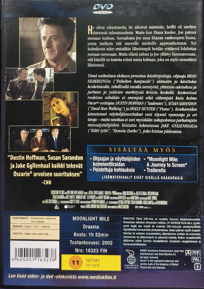 DVD) Dustin Hoffman: Moonlight Mile - Surun tie (2002) SUOMIKANNET