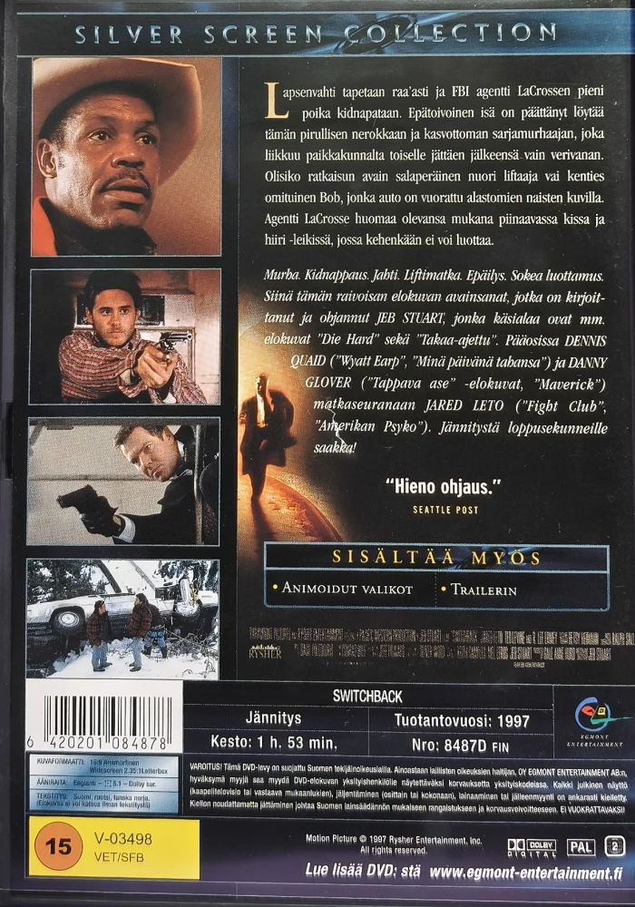 DVD) Switchback - kilpajuoksu kuoleman kanssa (1987) EGMONT