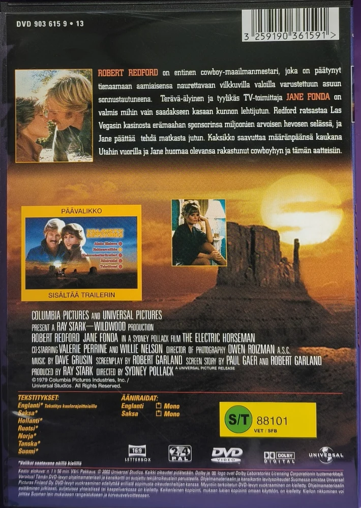 DVD) Robert Redford, Jane Fonda: Valaistu ratsumies (1997)