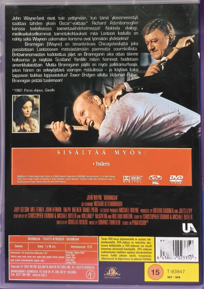 DVD) John Wayne: Brannigan - terästä nyrkeissä (1975 SUOMIKANNET)