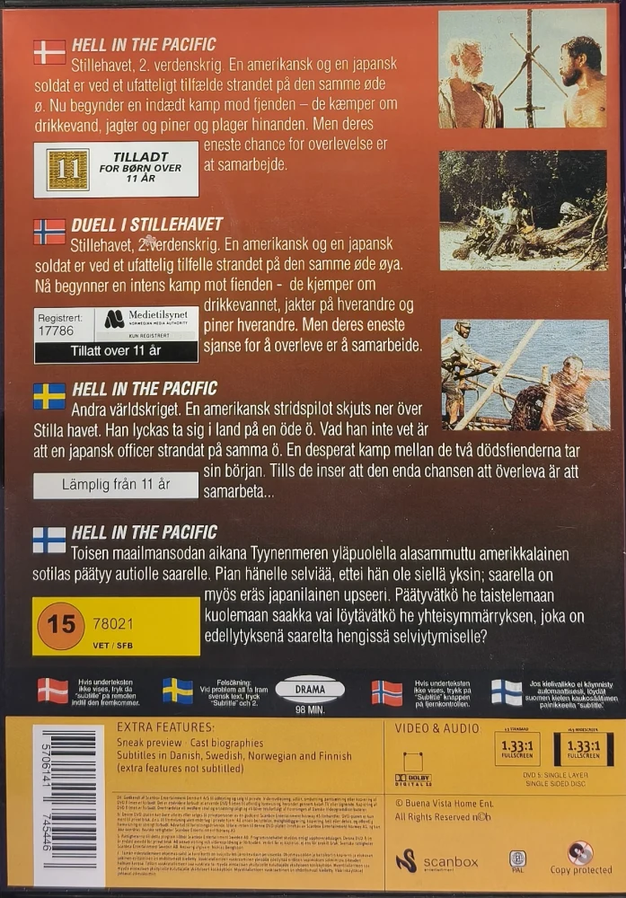 DVD) Lee Marvin: Hell In The Pacific - Kahden miehen helvetti (1968)