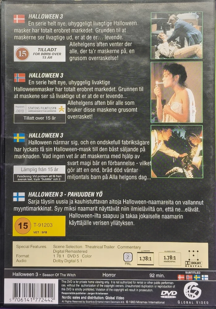 DVD) Halloween 3 - pahuuden yö (1982)