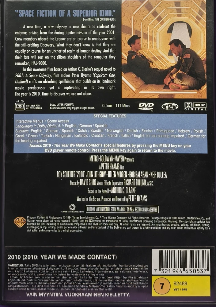 DVD) 2010: The Year We Make Contact (1984) SUOMITEKSTIT