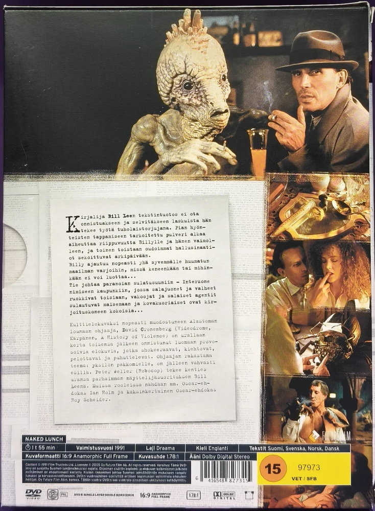 DVD) David Cronenberg : Alaston lounas (1991) SUOMIKANNET