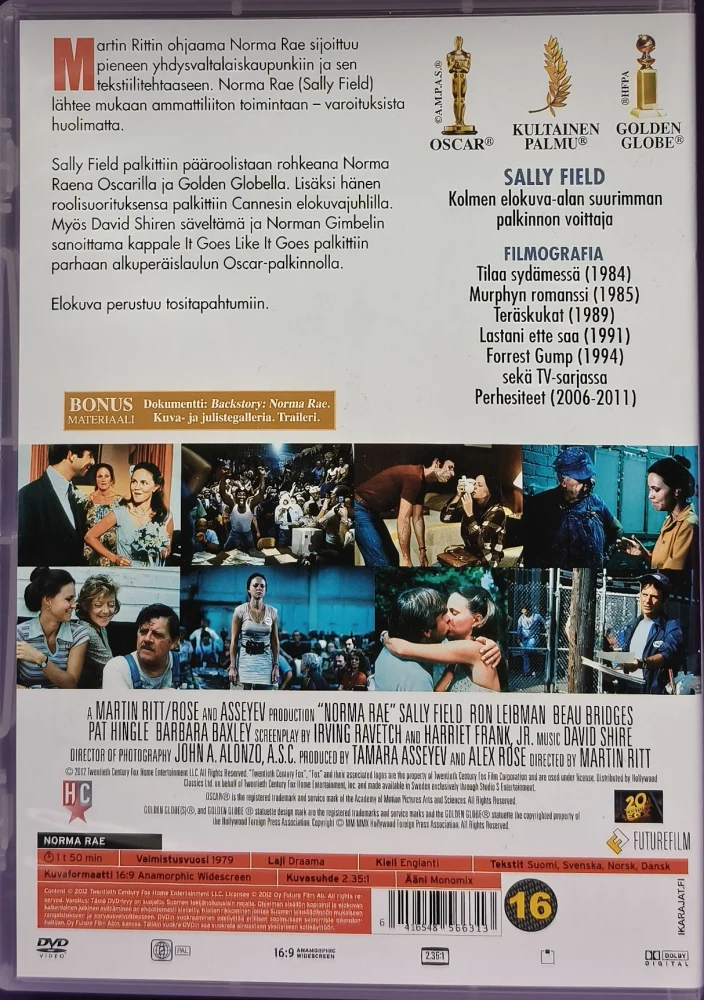 DVD) Sally Field: Norma Rae (1979) SUOMIKANNET