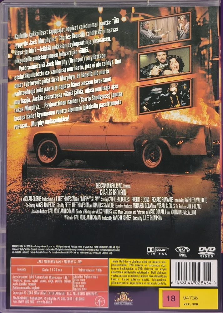 DVD) Charles Bronson: Jack Murphyn laki (1986) SUOMIKANNET