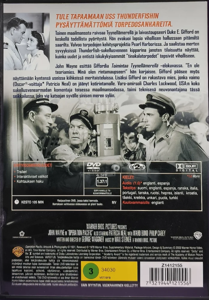 DVD) John Wayne: Toimintaa Tyynellämerellä (1951)