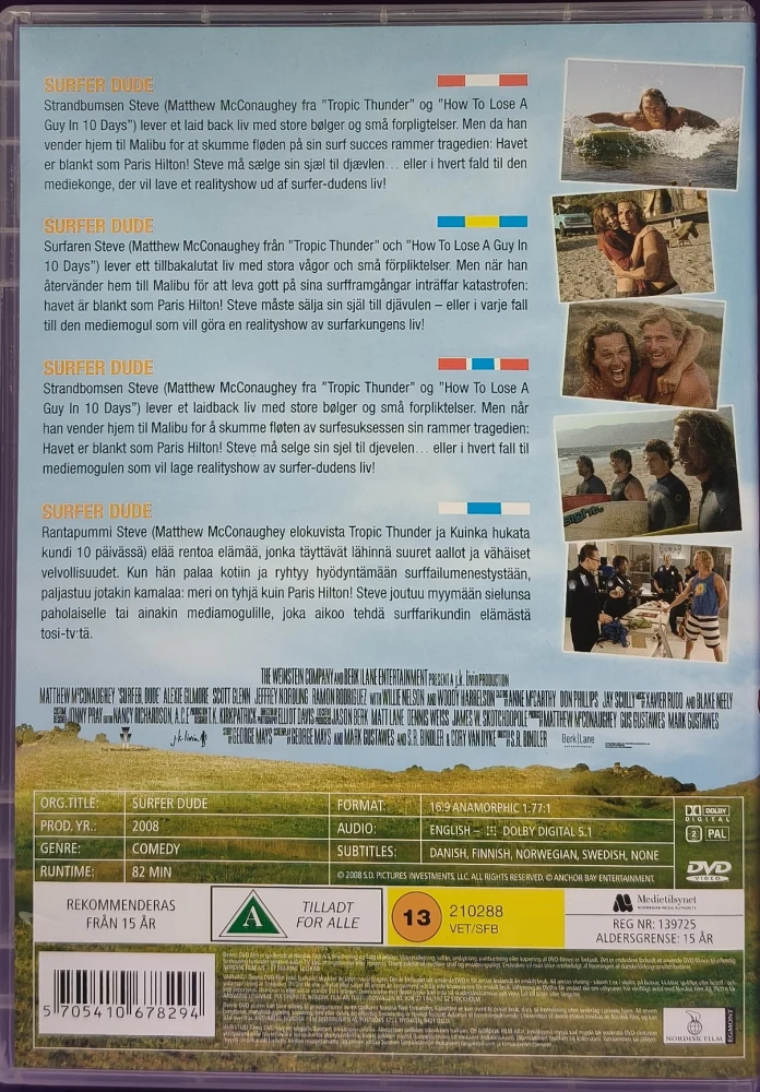 DVD) Matthew McConaughey: Surfer Dude (2008)
