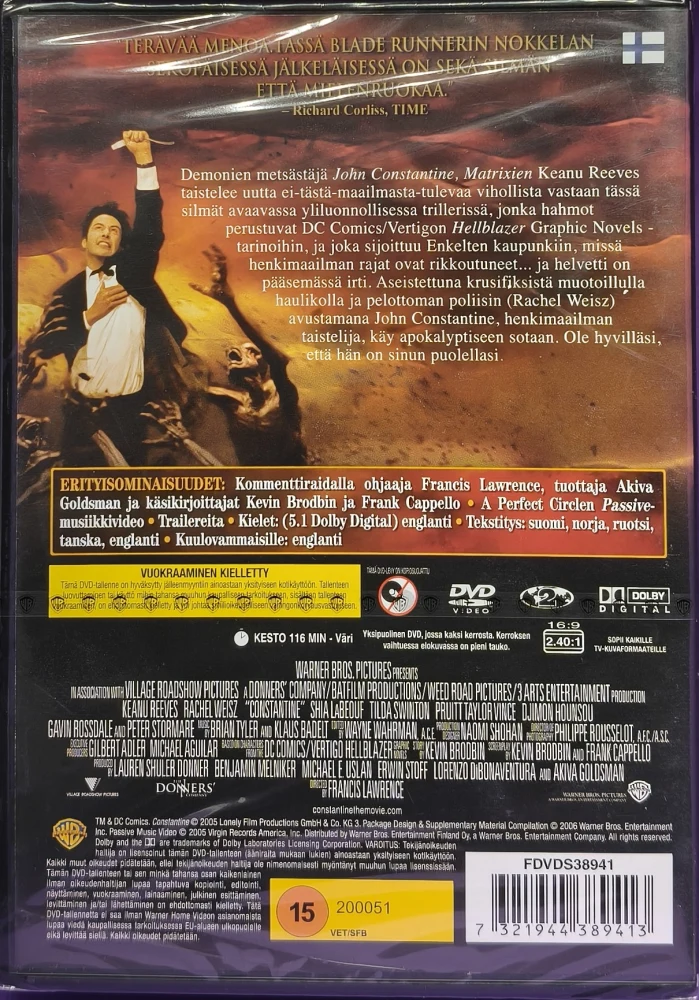 UUSI (DVD) Keanu Reeves: Constantine (2005) SUOMIKANNET