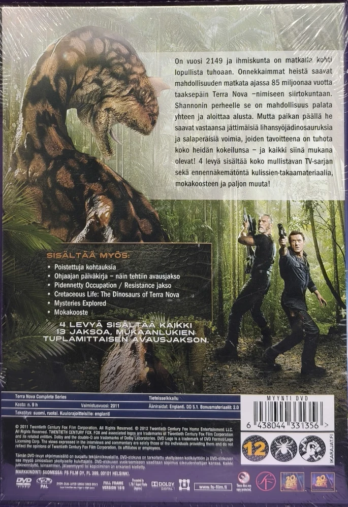 UUSI (4 DVD) Terra Nova (2011) KOKO SARJA - SUOMIKANNET