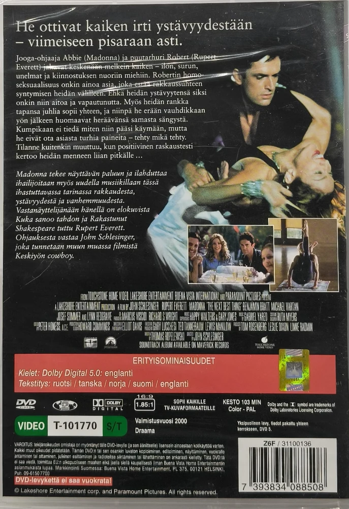 UUSI (DVD) Madonna: Next Best Thing (2000) SUOMIKANNET