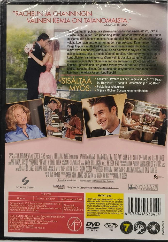 UUSI (DVD) Channing Tatum, Rachel McAdams: The Vow (2012)