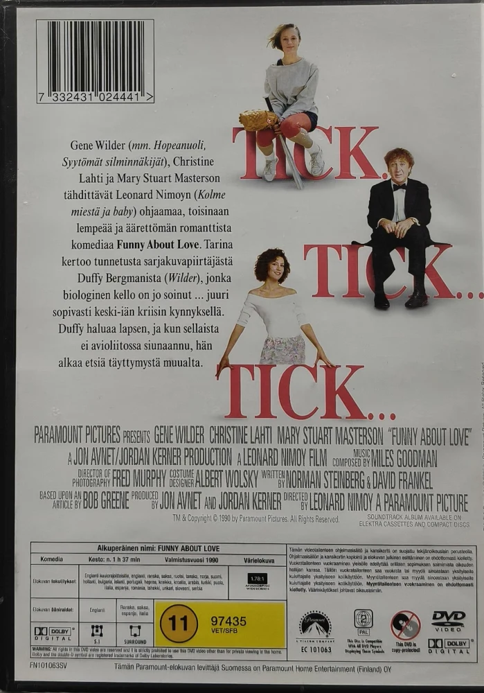 UUSI (DVD) Gene Wilder: Funny About Love (1990)