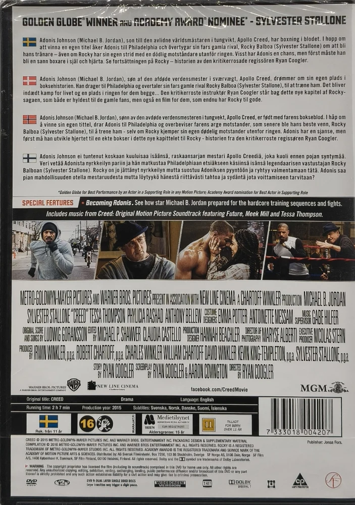 UUSI (DVD) Creed - The Legacy of Rocky (2015)