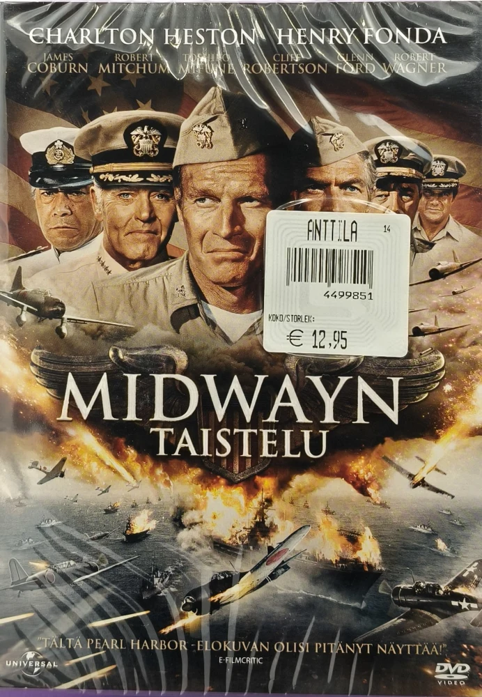 UUSI (DVD) Charlton Heston: Midwayn Taistelu - Battle of Midway (1976)