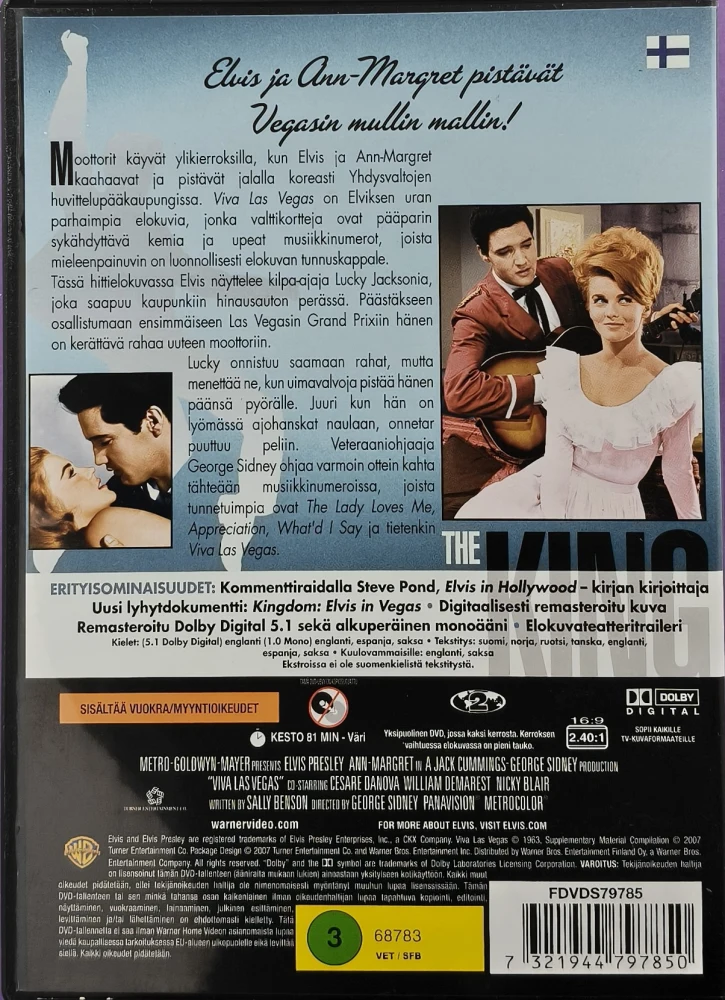 DVD) ELVIS: Viva Las Vegas (1964) SUOMIKANNET