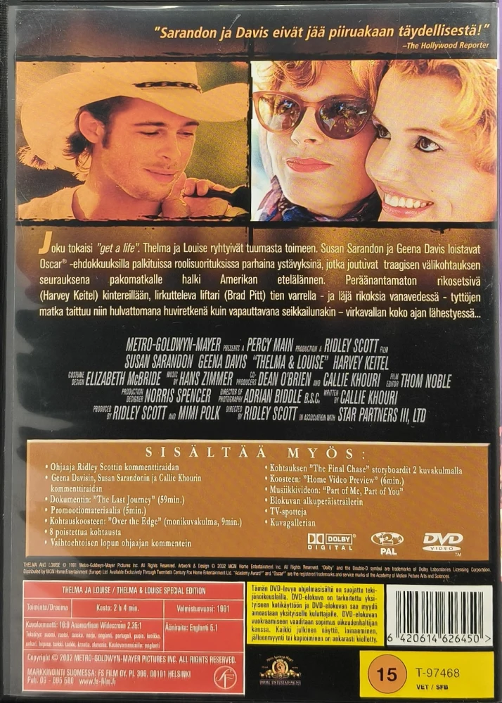 DVD) Susan Sarandon, Geena Davis: Thelma ja Louise (1991)