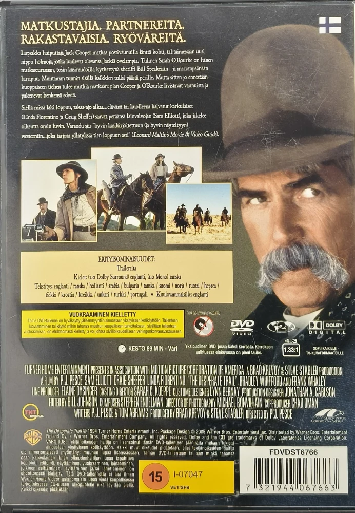 DVD) Sam Elliott: Lain pitkä käsivarsi - Desperate Trail (1995)