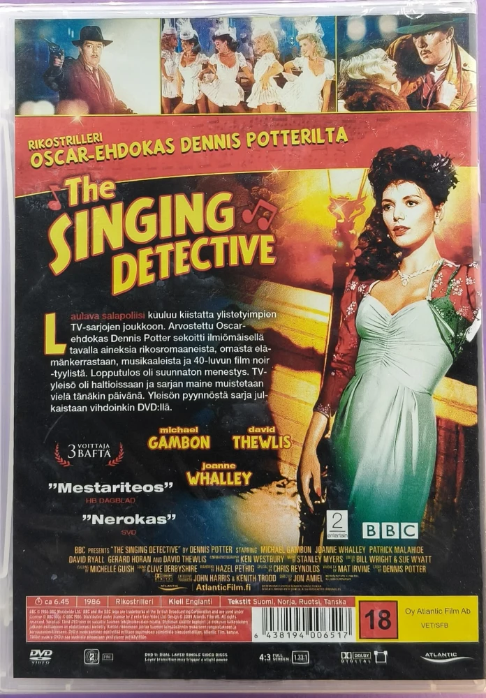 UUSI (3DVD) Dennis Potterin Laulava salapoliisi (1986) BBC