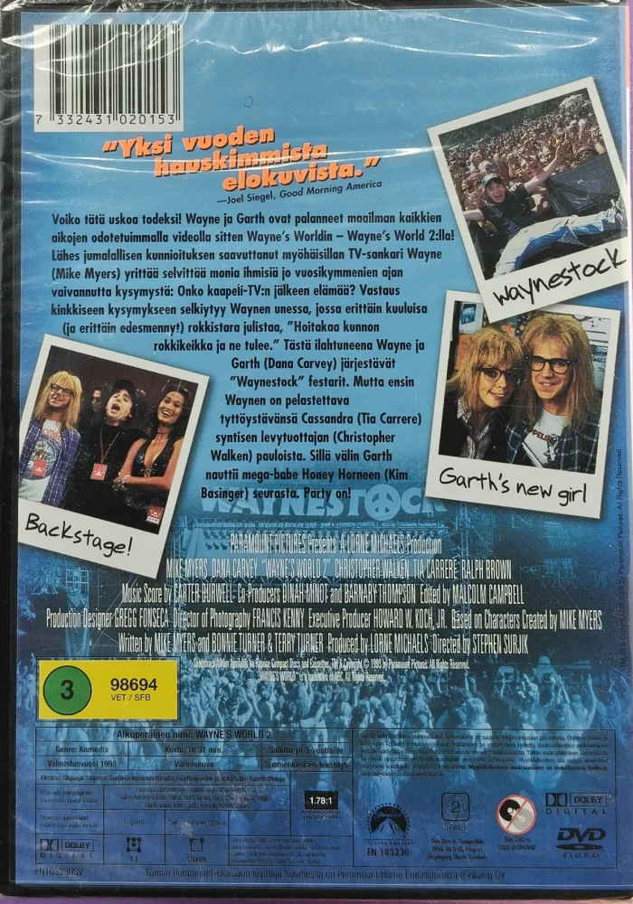 UUSI (DVD) Waynes World 2 (1993) SUOMIKANNET