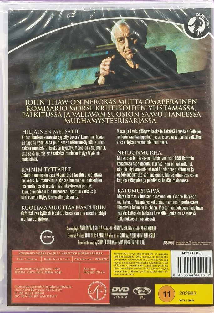 UUSI (5 DVD) Komisario Morse - Kausi 8
